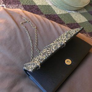 Formal Wear Clutch Purse Silver Sparkle